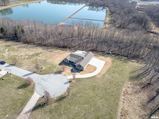 1621 S Eugene Ln, Marion, IL 62959 - bird's eye view with a water view