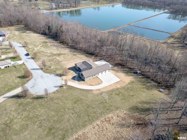 1621 S Eugene Ln, Marion, IL 62959 - bird's eye view with a water view
