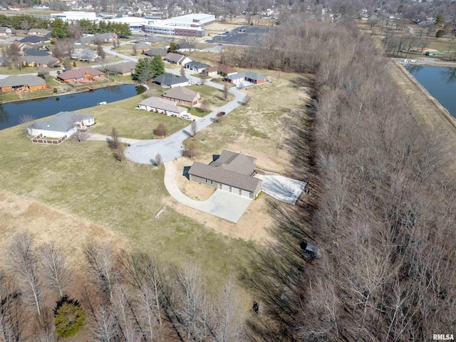 1621 S Eugene Ln, Marion, IL 62959 - aerial view with a water view and a residential view