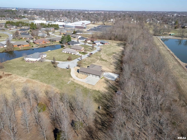 1621 S Eugene Ln, Marion, IL 62959 - birds eye view of property featuring a water view and a residential view