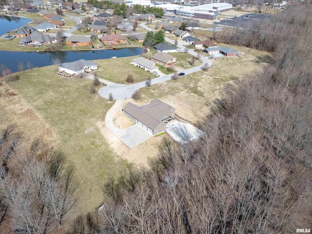 1621 S Eugene Ln, Marion, IL 62959 - birds eye view of property with a residential view and a water view