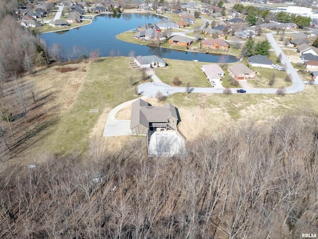 1621 S Eugene Ln, Marion, IL 62959 - birds eye view of property featuring a residential view and a water view