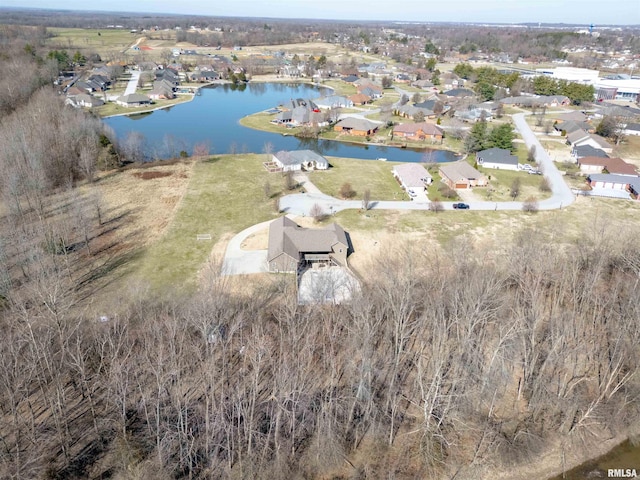 1621 S Eugene Ln, Marion, IL 62959 - drone / aerial view with a residential view and a water view
