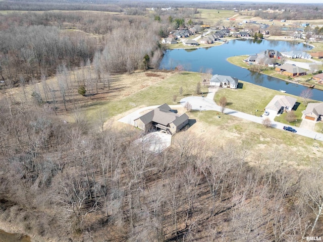 1621 S Eugene Ln, Marion, IL 62959 - aerial view with a residential view and a water view