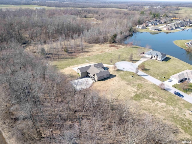 1621 S Eugene Ln, Marion, IL 62959 - birds eye view of property featuring a water view