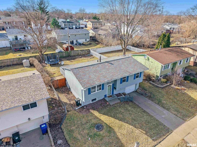 birds eye view of property featuring a residential view