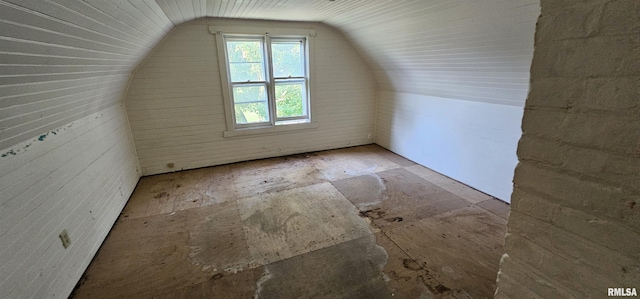 additional living space with lofted ceiling