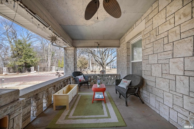 view of patio / terrace with an outdoor living space