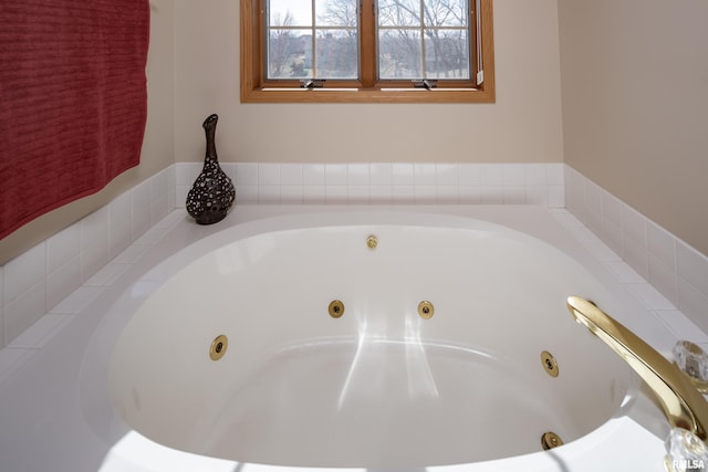 bathroom featuring a jetted tub