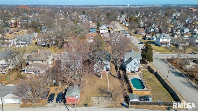 bird's eye view featuring a residential view