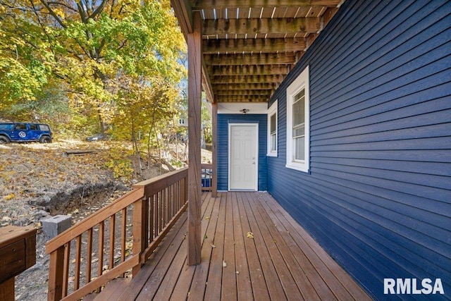 view of wooden deck