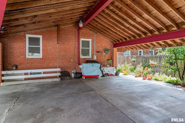 view of patio / terrace with fence