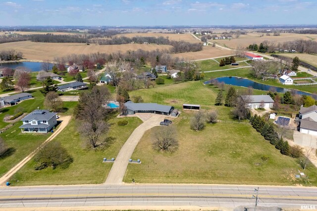 20874 270th St, Eldridge, IA 52748 - aerial view of property's location with a nearby body of water