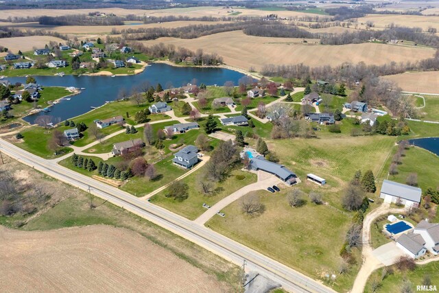 20874 270th St, Eldridge, IA 52748 - view of property location with a nearby body of water and rural landscape