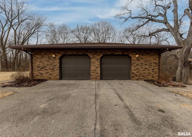 garage with driveway