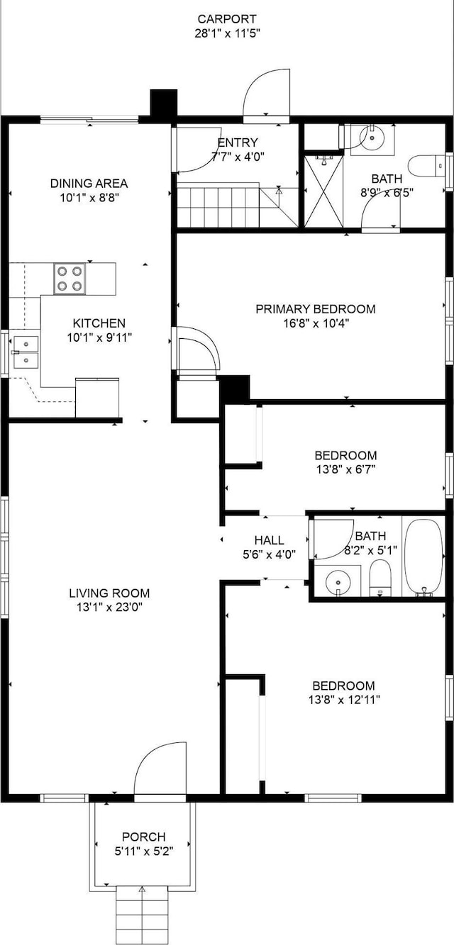 1500 W Tyler St, Herrin, IL 62948 - floor plan