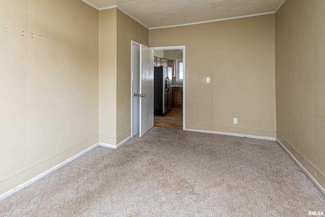 1500 W Tyler St, Herrin, IL 62948 - unfurnished room with baseboards, crown molding, and carpet