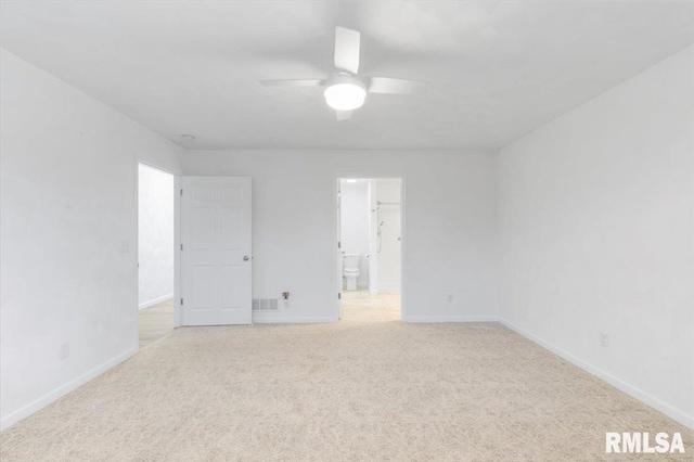 19109 Bluff Rd Unit D, Geneseo, IL 61254 - empty room featuring ceiling fan and light carpet