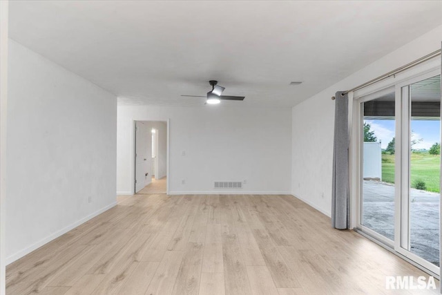 19109 Bluff Rd Unit D, Geneseo, IL 61254 - empty room featuring light wood-style flooring and ceiling fan
