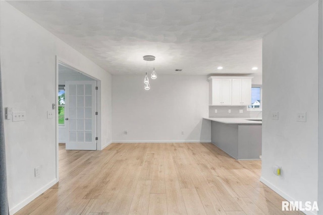 19109 Bluff Rd Unit D, Geneseo, IL 61254 - unfurnished living room with light wood-type flooring and recessed lighting