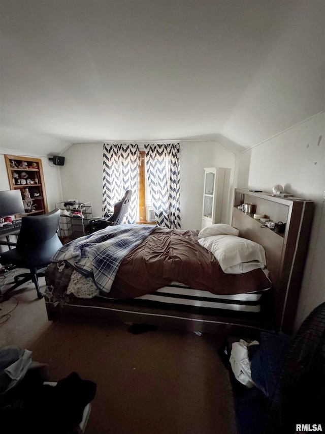 1001 S 14th St, Herrin, IL 62948 - carpeted bedroom featuring lofted ceiling