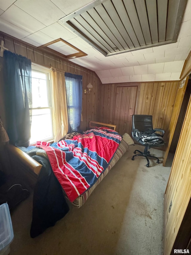 1001 S 14th St, Herrin, IL 62948 - carpeted bedroom with wooden walls