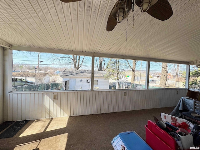 1001 S 14th St, Herrin, IL 62948 - sunroom featuring ceiling fan