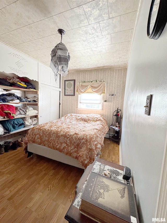 1001 S 14th St, Herrin, IL 62948 - bedroom featuring ornamental molding and wood finished floors