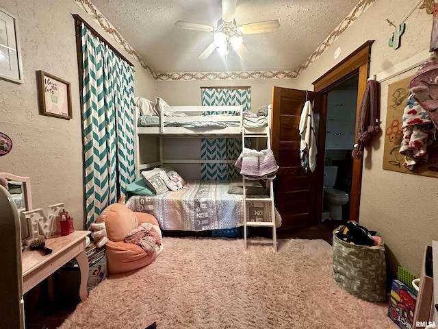 121 E Church St, Galatia, IL 62935 - bedroom featuring carpet floors, a textured wall, and a textured ceiling