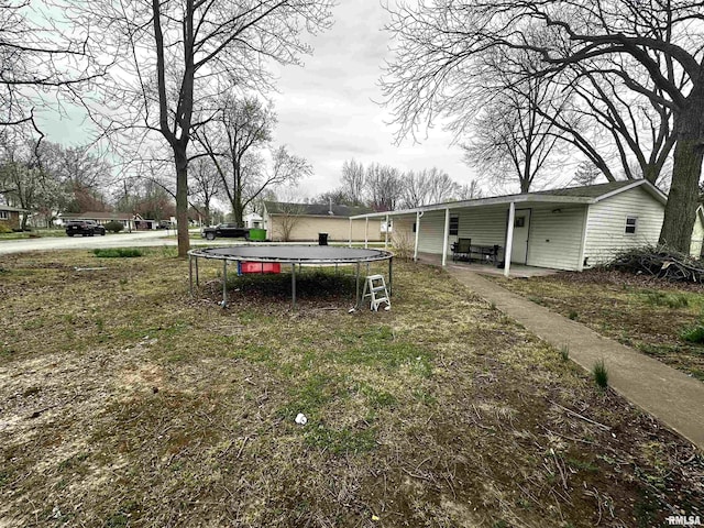 121 E Church St, Galatia, IL 62935 - view of yard featuring a trampoline