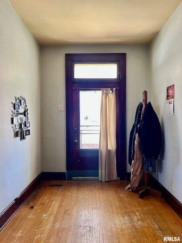 100 S Franklin St, Clayton, IL 62324 - foyer with baseboards and wood-type flooring