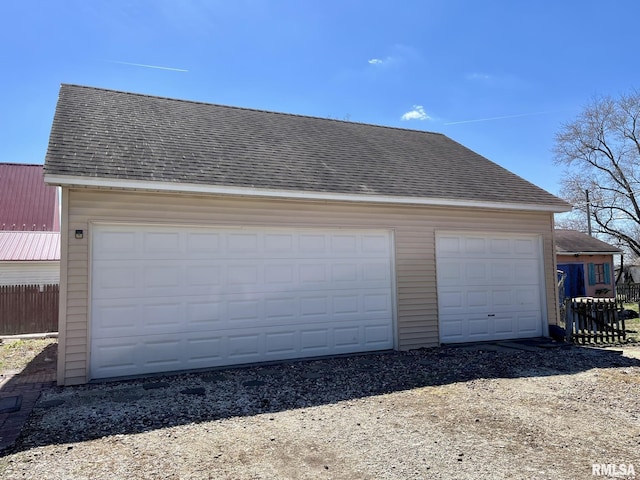 100 S Franklin St, Clayton, IL 62324 - detached garage with fence