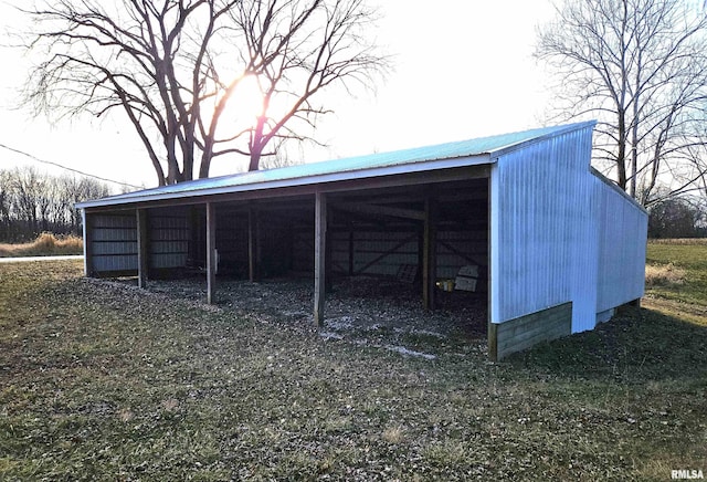 view of pole building with a carport