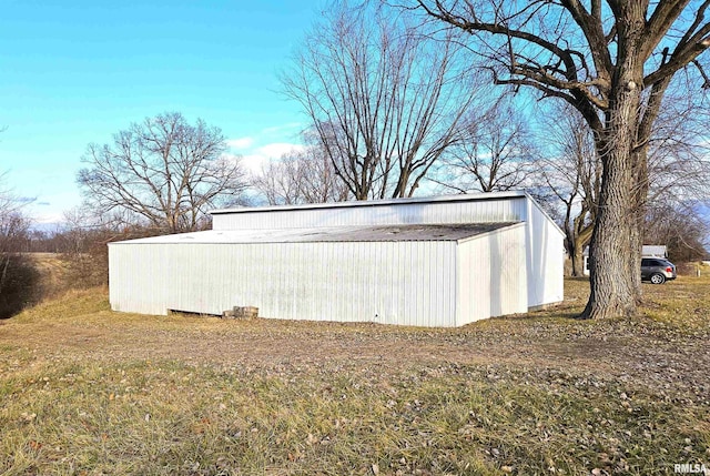 view of pole building