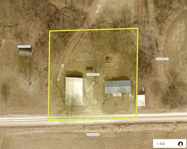 map of property location featuring property parcel outlined