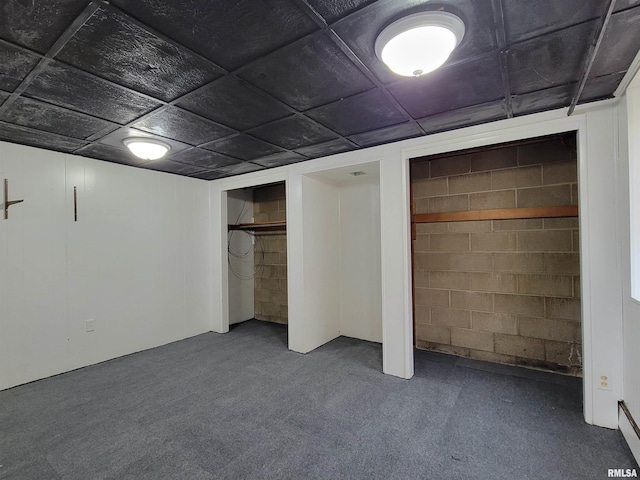 finished below grade area featuring carpet