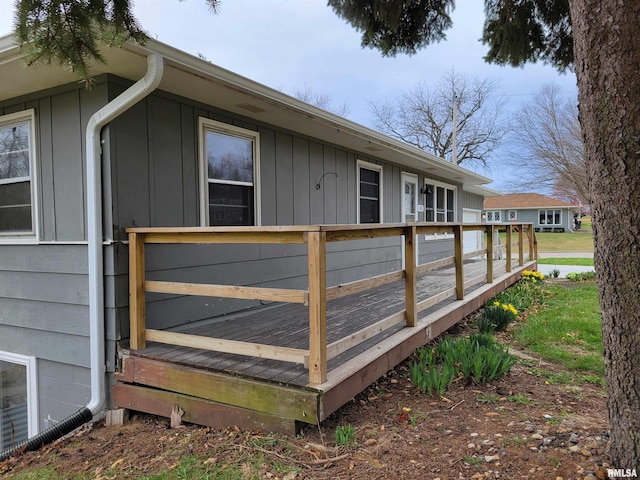 exterior space with a wooden deck