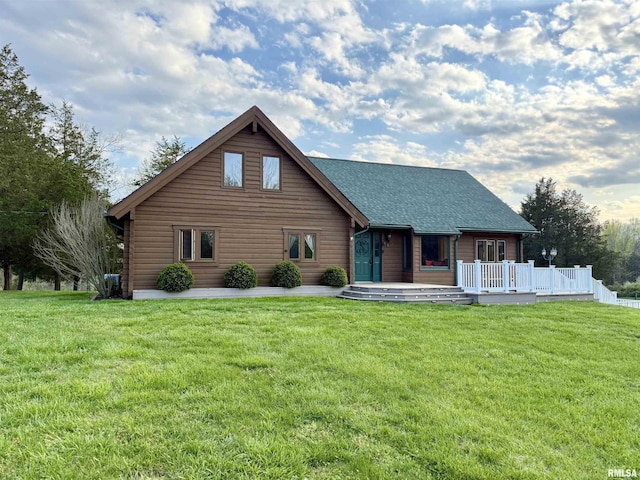 5453 Cherokee Ln, Carbondale, IL 62901 - view of front of property featuring a front lawn and roof with shingles