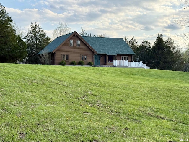 5453 Cherokee Ln, Carbondale, IL 62901 - view of front of house featuring a front lawn and a shingled roof