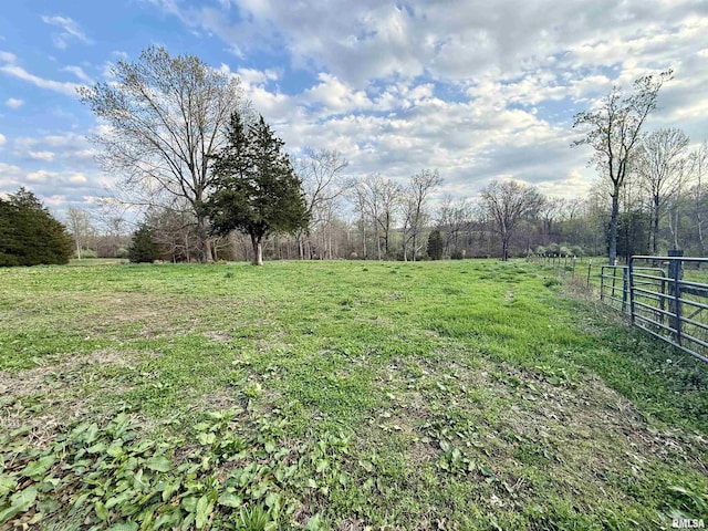 5453 Cherokee Ln, Carbondale, IL 62901 - view of yard with a rural view and fence