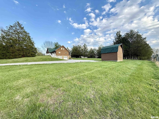 5453 Cherokee Ln, Carbondale, IL 62901 - view of yard with a storage shed and an outbuilding