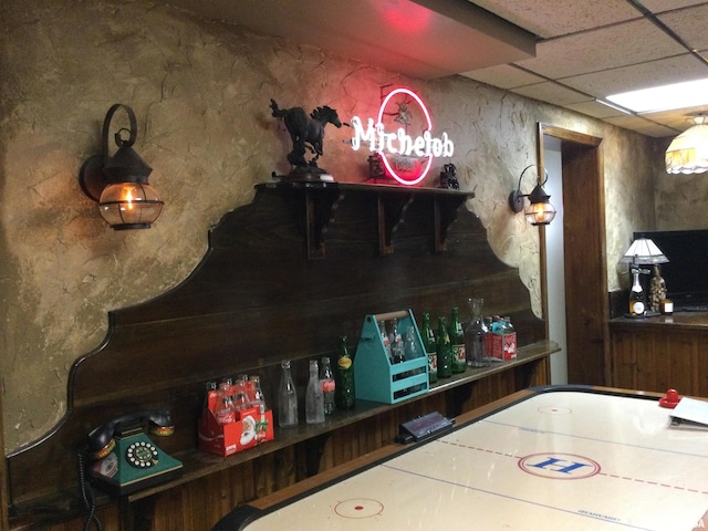 5453 Cherokee Ln, Carbondale, IL 62901 - recreation room featuring a paneled ceiling