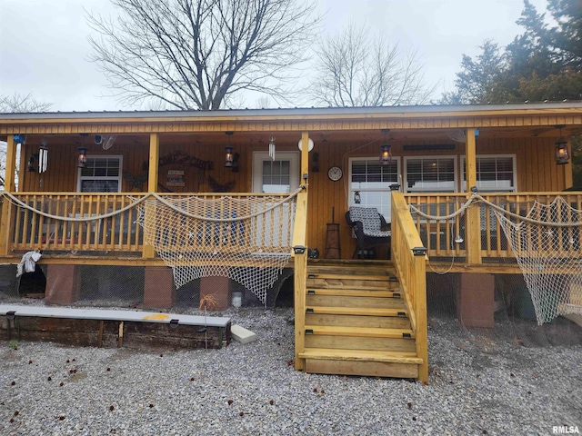 10 Womack Rd, Galatia, IL 62935 - rear view of house featuring covered porch