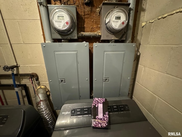 utility room with electric panel