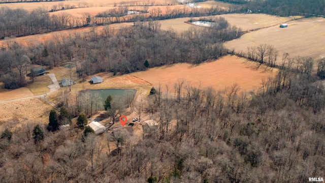 12855 Cleveland Ln, Pittsburg, IL 62974 - bird's eye view featuring a rural view