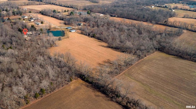 12855 Cleveland Ln, Pittsburg, IL 62974 - birds eye view of property featuring a rural view