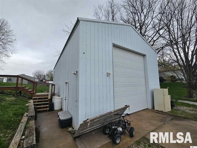 306 Walker St, Ursa, IL 62376 - view of outdoor structure with stairs and an outbuilding