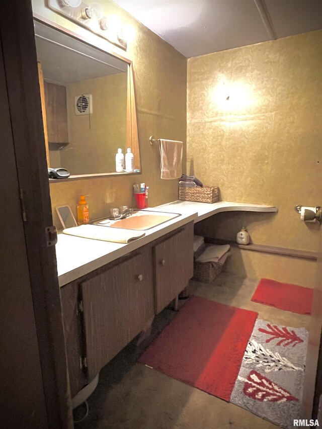 225 Arrowhead Dr, Goreville, IL 62939 - bathroom with visible vents and vanity
