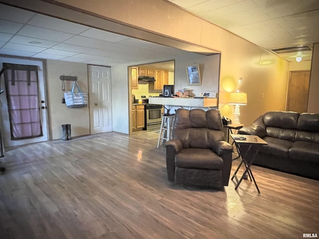 225 Arrowhead Dr, Goreville, IL 62939 - living area with wood finished floors