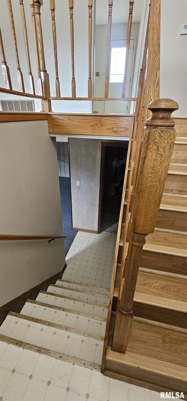 1606 Middle Rd, Camanche, IA 52730 - staircase with tile patterned floors